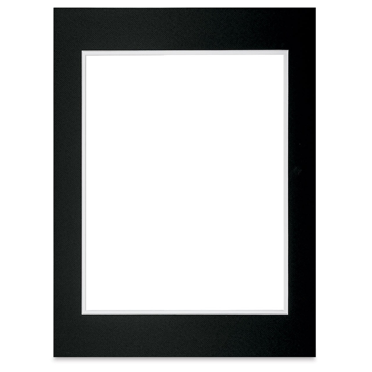 Blick Double Mat - Raven Black / Manor White, 18" x 24" (13-1/2" x 17-1/2" Opening)